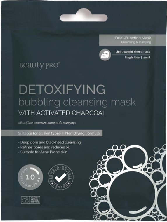 Oczyszczająca maska z węglem aktywnym - BeautyPro Detoxifying Foaming Mask With Activated Charcoal — Zdjęcie N1
