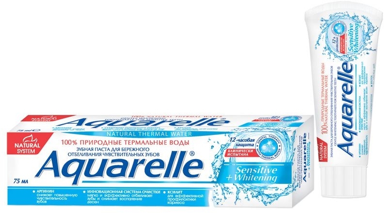 Pasta do zębów "Sensitive+Whitening" - Sts Cosmetics Aquarelle Toothpaste — Zdjęcie N1