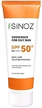 Kup Krem przeciwsłoneczny utrzymujący równowagę tłuszczową skóry twarzy SPF 50+ - Sinoz Sunscreen for Oily Skin SPF 50+