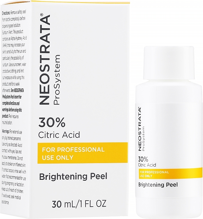 Peeling rozświetlający z kwaskiem cytrynowym 30% - NeoStrata ProSystem Brightening Peel With 30% Citric Acid — Zdjęcie N2