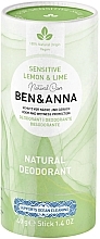 Naturalny dezodorant bez sody - Ben & Anna Deo Stick Sensitive Lemon & Lime — Zdjęcie N1