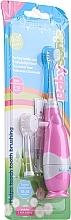 PRZECENA! Elektryczna szczoteczka do zębów dla dzieci w wieku 0-3 lata, różowa - Brush-Baby BabySonic Electric Toothbrush * — Zdjęcie N2
