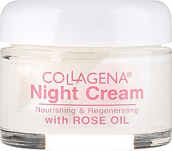 Krem do twarzy na noc z kolagenem i olejem jojoba - Collagena Rose Natural Night Cream — Zdjęcie N2