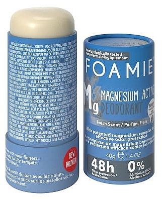 Dezodorant w sztyfcie - Foamie Magnesium Active Deodorant 48h Fresh Scent — Zdjęcie N1