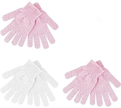 Rękawiczki do peelingu ciała, 6 sztuk - Brushworks Spa Exfoliating Body Gloves — Zdjęcie N2