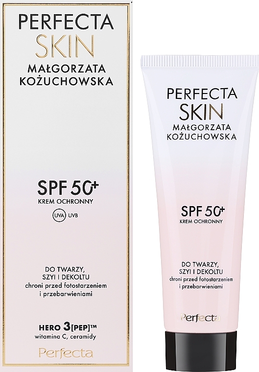 Ochronny krem do twarzy, szyi i dekoltu SPF50+ - Perfecta Skin — Zdjęcie N2