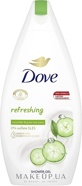 Kremowy żel pod prysznic Ogórek i zielona herbata - Dove Go Fresh Cucumber & Gren Tea Shower Gel — Zdjęcie N5