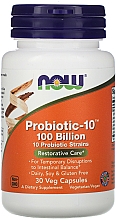 Probiotyki w kapsułkach - Now Foods Probiotic-10, 100 Billion — фото N1