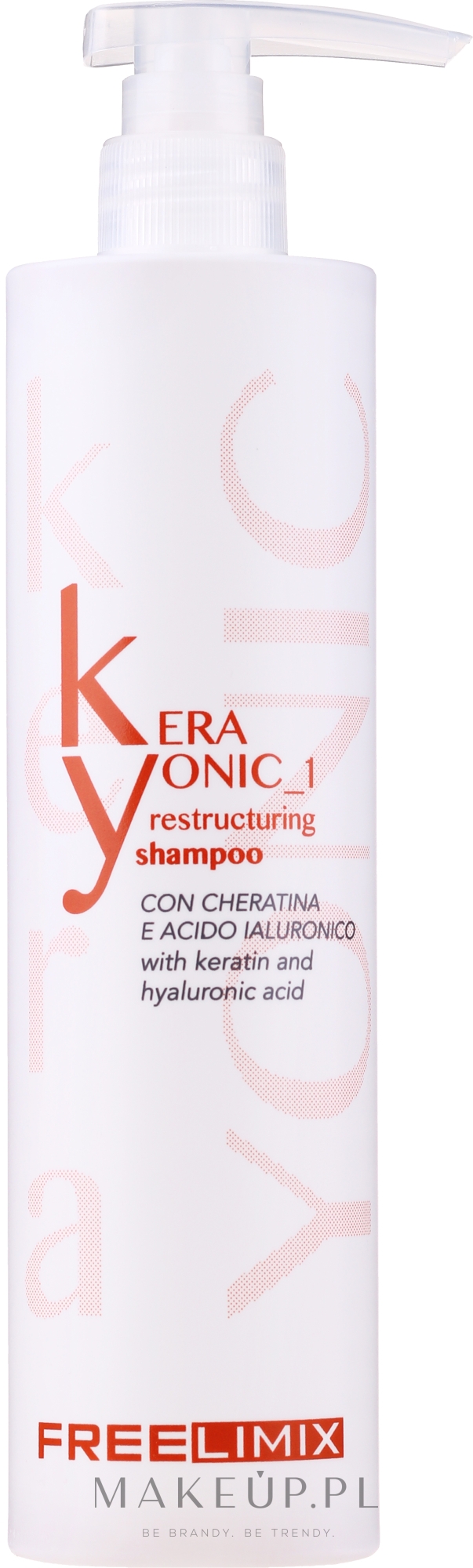 Restrukturyzujący szampon z keratyną i kwasem hialuronowym - Freelimix Ristrutturante Shampoo — Zdjęcie 1000 ml