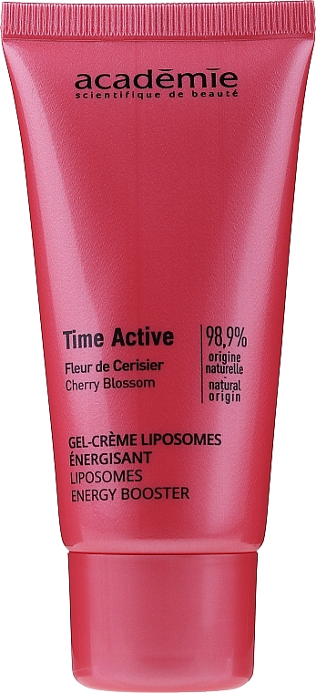 Liposomalny żel-krem do twarzy - Academie Time Active Cherry Blossom Liposomes Energy Booster