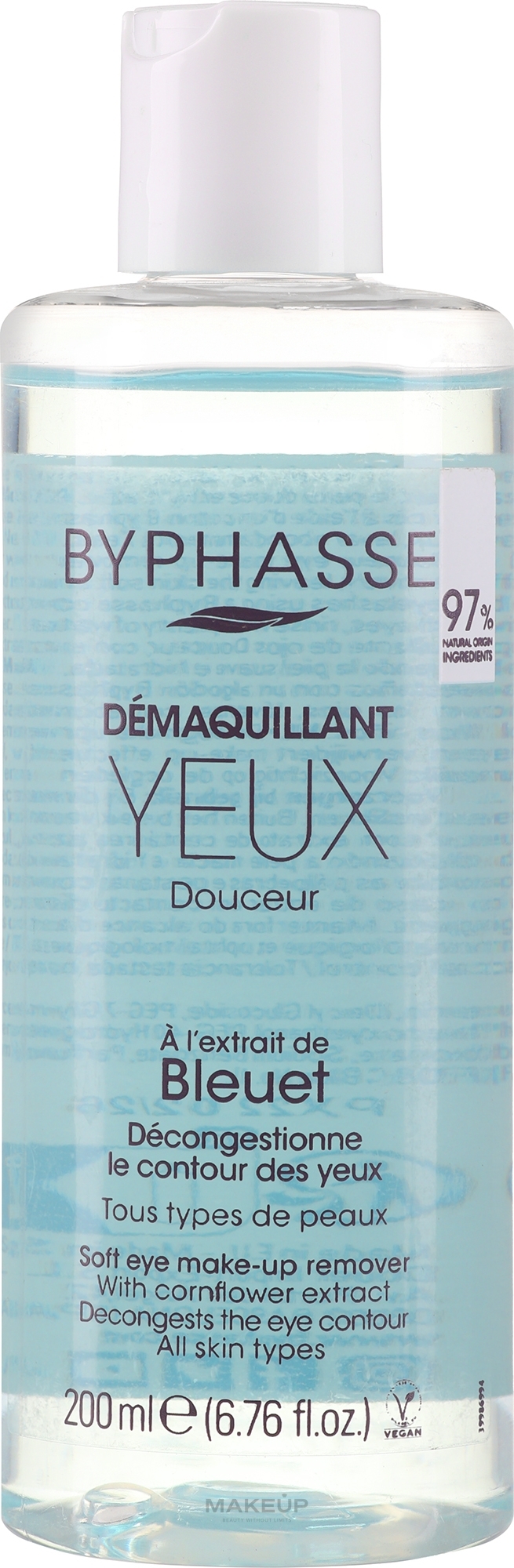 Delikatny płyn do demakijażu oczu - Byphasse Soft Eye Make-Up Remover — Zdjęcie 200 ml