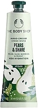 Gruszkowy krem do rąk - The Body Shop Pears & Share Hand Cream — Zdjęcie N1