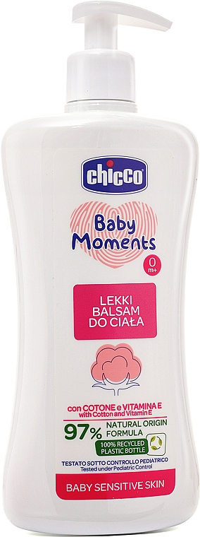 Lekki balsam do ciała - Chicco Baby Moments — Zdjęcie N2