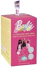 Dwustronny satynowy ręcznik do włosów Barbie, niebieska panterka - Glov Double-Sided Satin Hair Towel Wrap Barbie Blue Panther — Zdjęcie N2