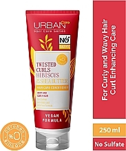 Odżywka z ekstraktem z hibiskusa i masłem shea do włosów kręconych i falowanych - Urban Care Twisted Curls Hibiscus & Shea Butter Hair Care Conditioner — Zdjęcie N2