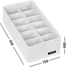 Organizer do przechowywania z 12 przegródkami, biały 30x15x10 cm Home - MAKEUP Drawer Underwear Organizer White — Zdjęcie N2