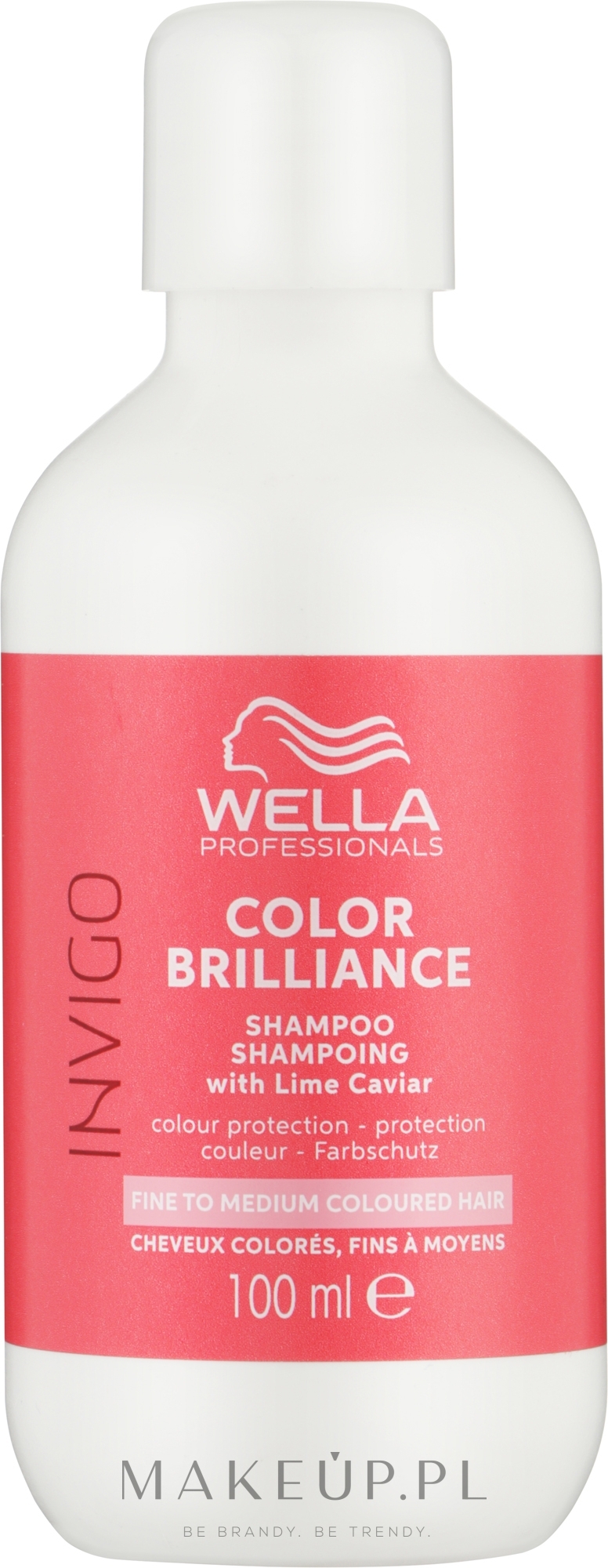 Ochronny szampon do włosów farbowanych, cienkich i normalnych - Wella Professionals Invigo Brilliance Fine Hair Shampoo — Zdjęcie 100 ml