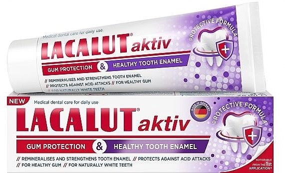 Pasta do zębów Ochrona dziąseł i zdrowie szkliwa - Lacalut Aktiv Gum Protection & Healthy Tooth Enamel Toothpaste — Zdjęcie N1
