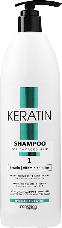 Keratynowy szampon do włosów zniszczonych - Prosalon Keratin Hair Repair