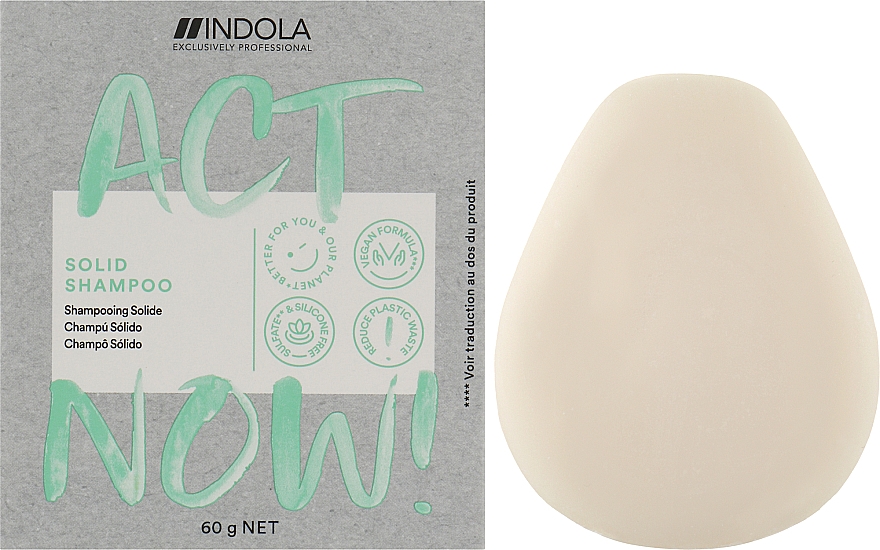 Szampon w kostce - Indola Act Now Solid Shampoo — Zdjęcie N1