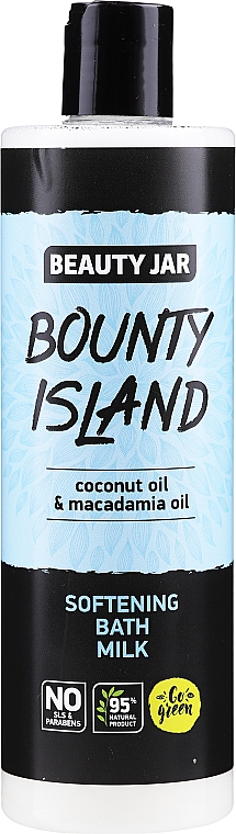 Zmiękczające mleczko do kąpieli z olejami kokosowym i makadamia - Beauty Jar Bounty Island Softening Bath Milk