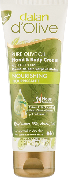 Nawilżający krem z oliwą do rąk i ciała - Dalan D'Olive Olive Oil Moisturizing Cream Hand & Body