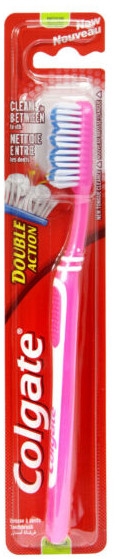 Szczoteczka do zębów Różowa - Colgate Double Action Medium — Zdjęcie N1