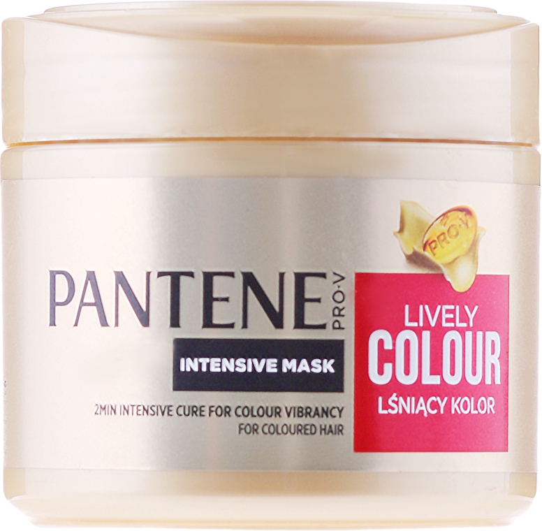 Intensywna maska do włosów farbowanych Lśniący kolor - Pantene Pro-V Lively Colour  — Zdjęcie N3
