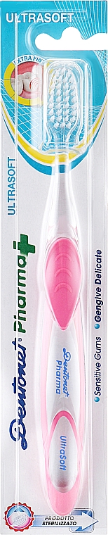 Szczoteczka do zębów, ultramiękka, różowa - Dentonet Pharma UltraSoft Toothbrush — Zdjęcie N1