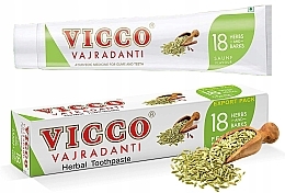 Ajurwedyjska pasta do zębów z kopru włoskiego - Vicco Vajradanti Fennel Herbal Toothpaste — Zdjęcie N2