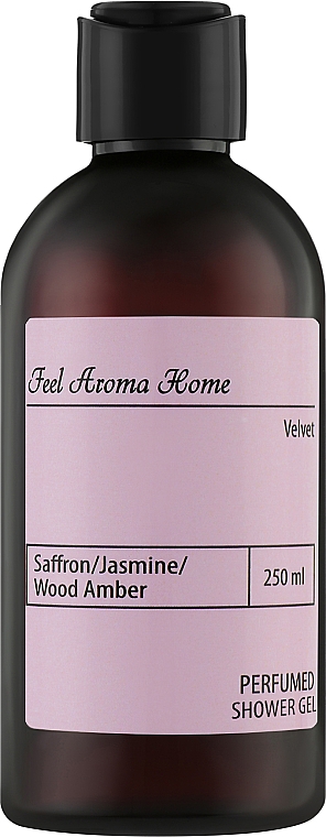 Perfumowany żel pod prysznic Szafran, jaśmin, nuty drzewne i ambra - Feel Aroma Home Velvet Perfumed Shower Gel — Zdjęcie N1