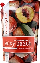 Kremowe mydło w płynie Soczysta brzoskwinia z gliceryną - Economy Line Juicy Peach Cream Soap — Zdjęcie N1