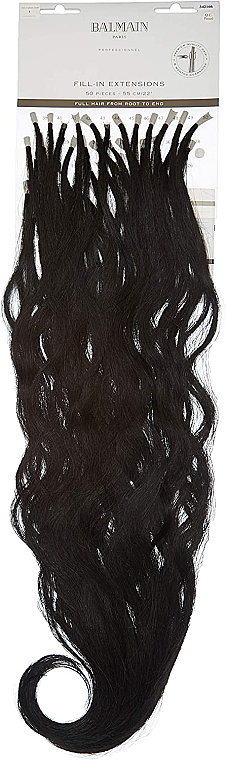 Sztuczne pasma do przedłużania włosów, 55 cm, 50 szt. - Balmain Prebonded Fill-In Extensions Human Hair — Zdjęcie N1