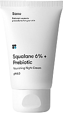 Krem do twarzy na noc - Sane Squalane 6% + Prebiotic Nourishing Night Cream pH 6.0 — Zdjęcie N1