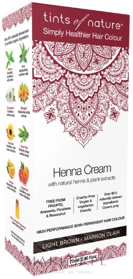 Henna w kremie do koloryzacji włosów - Tints Of Nature Henna Cream — Zdjęcie Light Brown