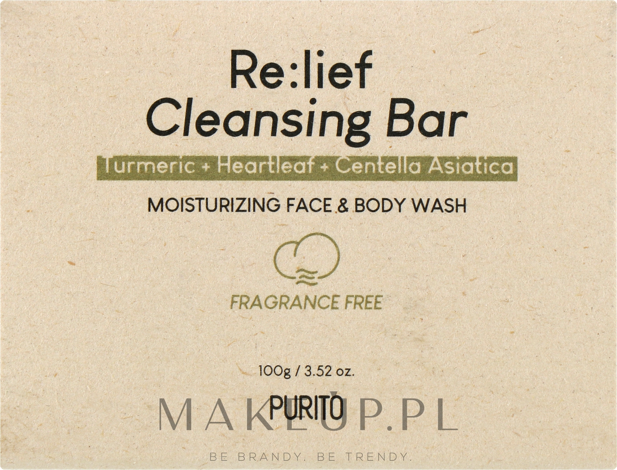 Mydło do twarzy i ciała - Purito Re lief Cleansing Bar — Zdjęcie 100 g