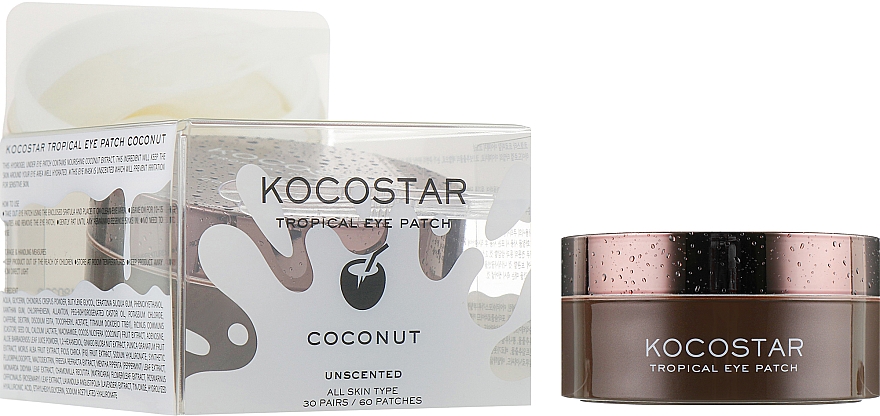 Hydrożelowe płatki pod oczy Kokos - Kocostar Tropical Eye Patch Coconut — Zdjęcie N4