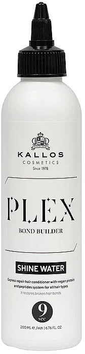Rewitalizująca woda nadająca połysk zniszczonym włosom - Kallos Cosmetics Plex Bond Builder Shine Water — Zdjęcie N1