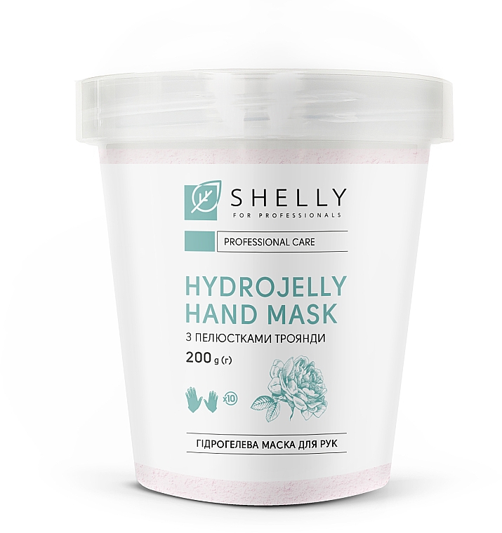 Hydrożelowa maska na dłonie z płatkami róży - Shelly Professional Hydrojelly Hand Mask — Zdjęcie N1