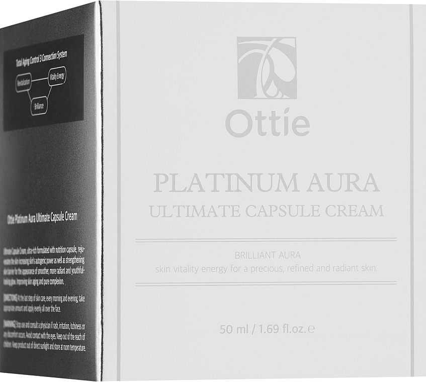 Krem do twarzy z platyną - Ottie Platinum Aura Ultimate Capsule Cream — Zdjęcie N1