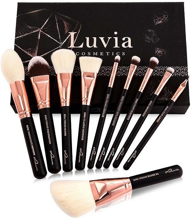 Zestaw pędzli do makijażu, 10 szt. - Luvia Cosmetics Black Diamond Brush Expansion Set — Zdjęcie N1