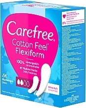 Wkładki higieniczne, 56 szt. - Carefree Cotton FlexiForm Unscented — Zdjęcie N10