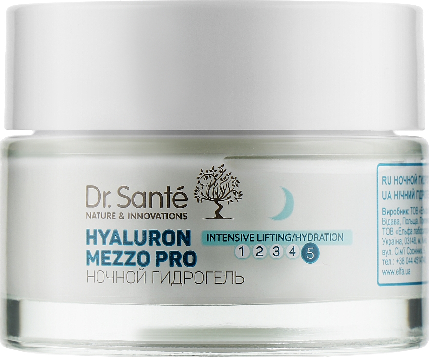 Hydrożel na noc do twarzy	 - Dr Sante Hyaluron Mezzo Pro Hydrogel