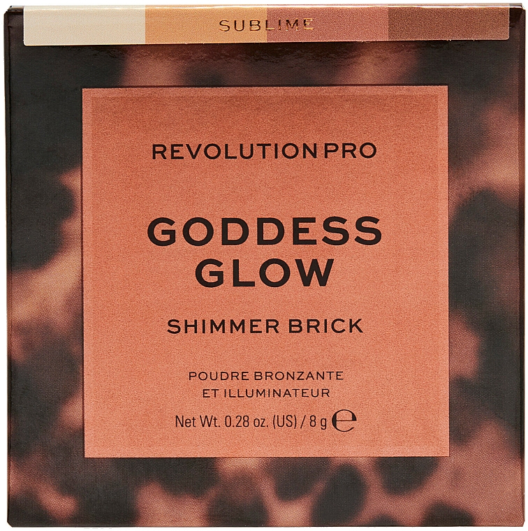 Paleta bronzerów i rozświetlaczy - Revolution Pro Goddess Glow Shimmer Brick Bronzer — Zdjęcie N2