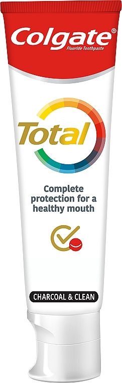 WYPRZEDAŻ Pasta do zębów z aktywnym węglem - Colgate Total Charcoal & Clean multiochronna * — Zdjęcie N1