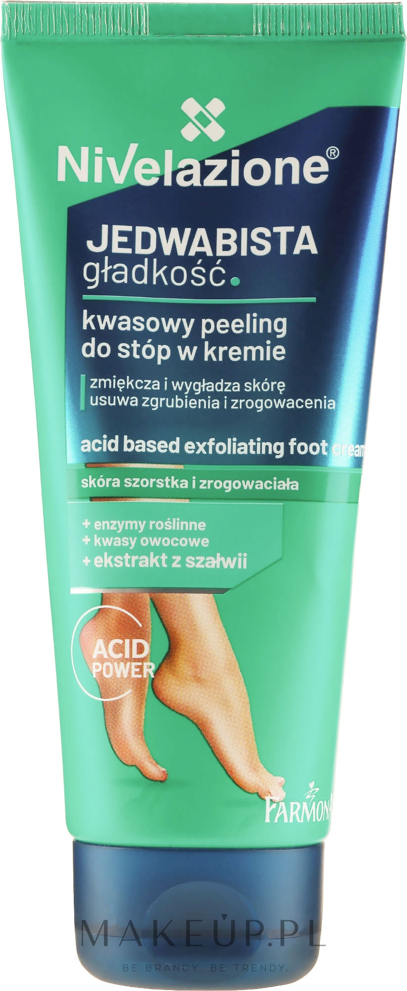 Kwasowy pumeks w kremie do stóp - Farmona Nivelazione Acid Based Exfoliating Foot Cream — Zdjęcie 75 ml