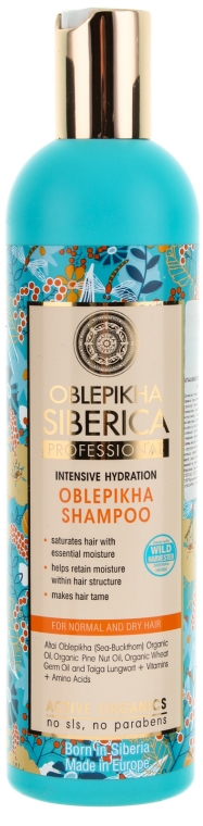 Rokitnikowy szampon do włosów normalnych i suchych Intensywne nawilżenie - Natura Siberica Oblepikha Siberica Professional