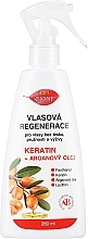 Keratynowy spray regenerujący do włosów - Bione Cosmetics Keratin + Argan Oil Hair Regeneration With Panthenol — Zdjęcie N1
