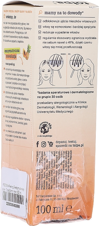 PRZECENA! Peeling 3-enzymy do skóry głowy - Tołpa Dermo Hair * — Zdjęcie N1