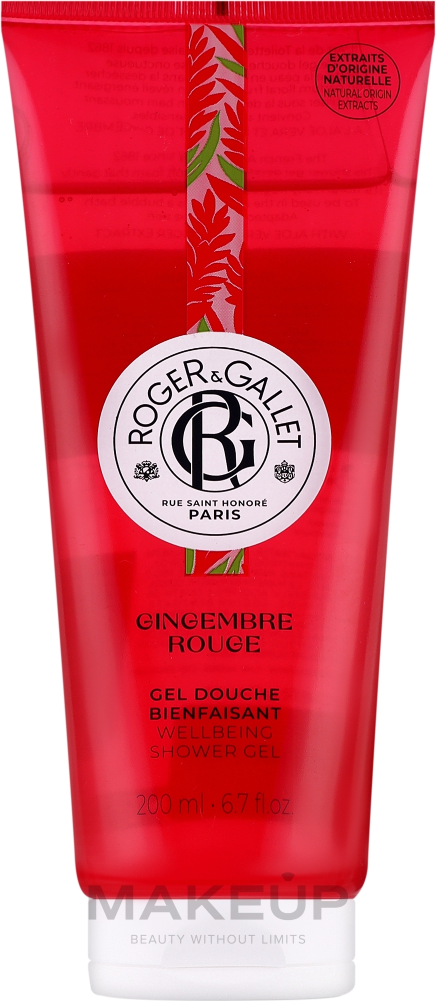 Roger&Gallet Gingembre Rouge Wellbeing Shower Gel - Żel pod prysznic — Zdjęcie 200 ml